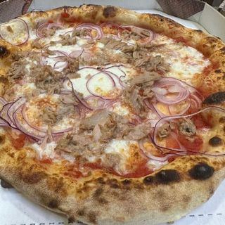Pizza atun y cebolla