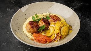 Картопляне пюре з котлетами та ферментованими овочами (360 г)
