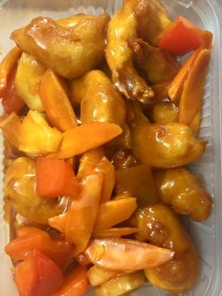 25 Gamberetti in salsa agrodolce