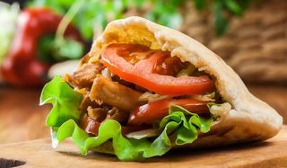 Pan pita carne vegetal