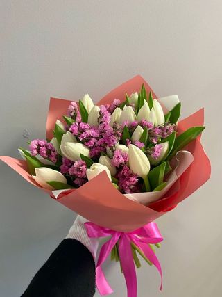 Buchet pink lalele