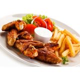 Chicken wings with chips