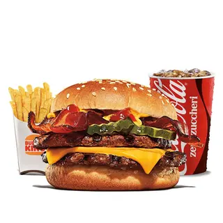 Double cheese bacon - menù