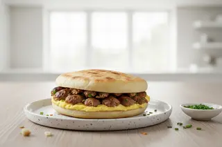 Chapati Omelette Fromage Kebab Extra Cheese Triangle