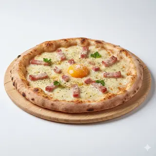Pizza clásica carbonara