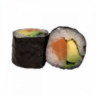 86. Hosomaki de salmón y aguacate