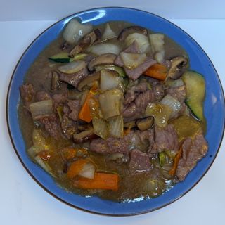 Ternera Con Bambú Y Setas