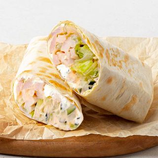 Копчена курка з овочами шаурма