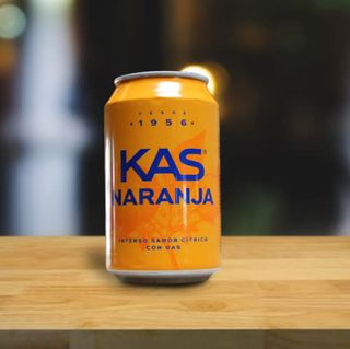 KAS Naranja Zero Refresco con gas sabor Naranja sin Azúcar Lata 330ml