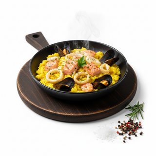 Risotto al salmone e frutti di mare