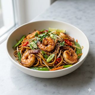Wok Noodles Gambas