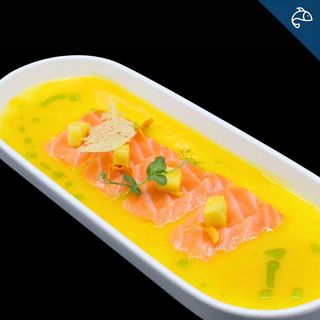 Carpaccio salmone mango