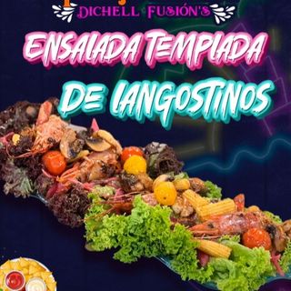 Ensalada templada de langostinos 