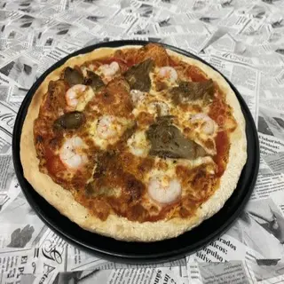 Pizza De Setas Y Gambas (Pequeña)