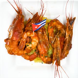 Arroz imperial con camarones