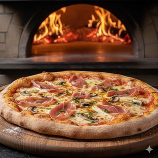 Pizza Setas de jamón (30 cm.)