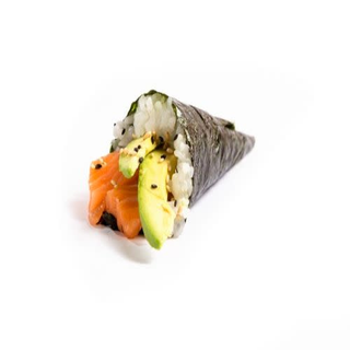 118 - Temaki de salmón con aguacate (1 pza.)