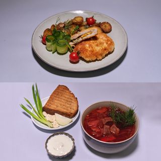 Zupa do wyboru + Kotlet domowy z dodatkiem do wyboru