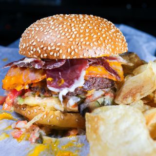 IBERICA SPLASH BURGER con PATATAS FRITAS