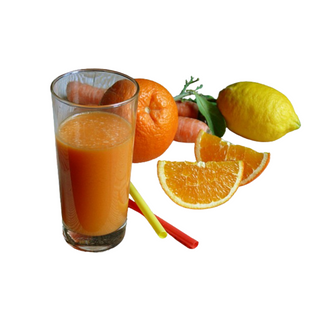 Centrifuga con arancia, carota, limone