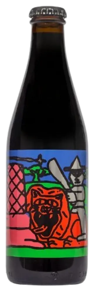 Safari Barrel Aged Vegan Quadruple Stack Stout Omnipollo Botella