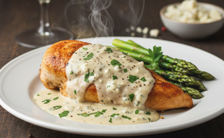 Piept de pui cu sos gorgonzola