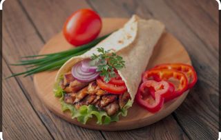 Menu piadina kebab maxi