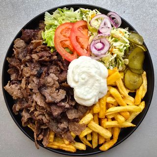 BIG Shaorma la farfurie cu carne de vitel