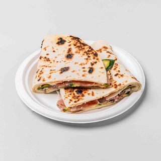 Speck, pecorino e zucchine