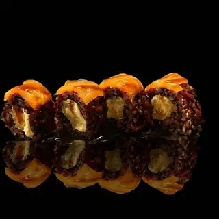 324. Black tiger roll 8 pezzi