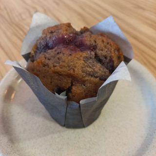 Muffin de Framboesa e Mirtilo