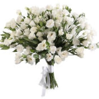mazzo di 10 lisanthus bianchi