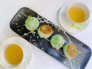 bao shitake y bok choy verde vegetal  6 piezas