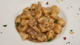 Gnocchi con baccalà norvegese, acciughe e bottarga