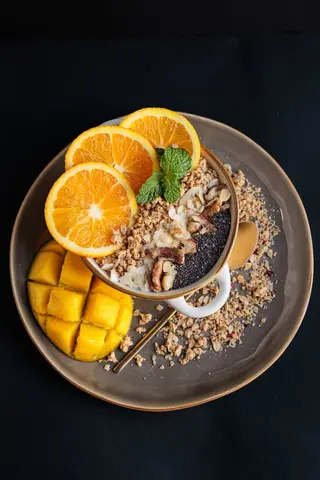  Taça Smothie de Manga, Laranja e Nozes