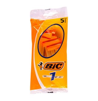  BIC 1 , un Rasoir Jetable Fiable pour Homme doté d’une Lame en Acier Inoxydable - Pochette de 5
