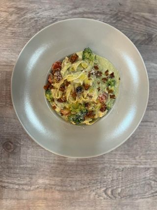 Chicken and bacon tagliatelle