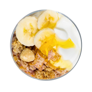 Гръцки йогурт с банан и мед (200г)