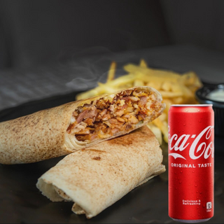 Menu Sandwich Shawarma XXL Poulet + Frites + Coca-Cola