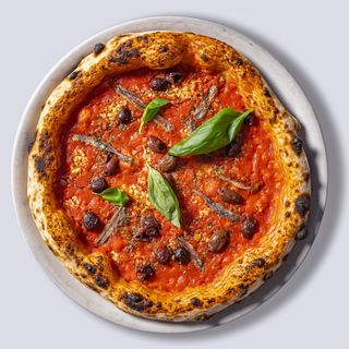 Pizza Marinara Anchova e Azeitona