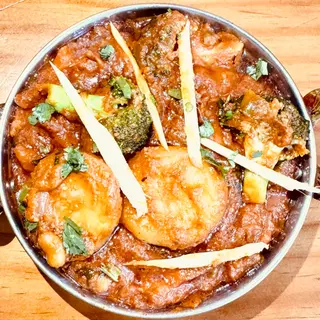 Vegetable Jhalfrezi com Arroz