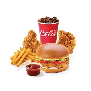 ЧИКЕН БУРГЕР ПРЕМЬЕР КОМБО УВЕЛИЧЕННЫЙ+