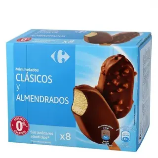 Mini Bombón Helado Cláscio Y Almendrado Carrefour 8 Ud.