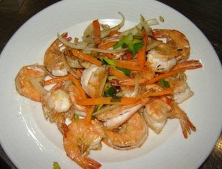 Gambas com sal e pimenta