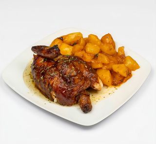 1/2 pollo alla brace con patate