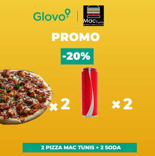 2 Pizza mac tunis + 2soda