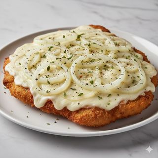 Milanesa fugazeta (cebolla)