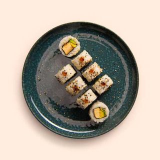 126. Uramaki California tempura pollo (8 uds.)