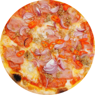 Pizza ,,Prietenii stiu de ce,, (picanta) Ø 32 / 40cm