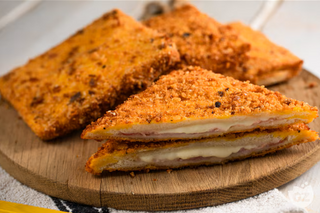 Mozzarella in carrozza e prosciutto